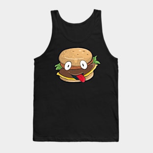 Burger Funny Fast Food Cartoon Hamburger Tank Top